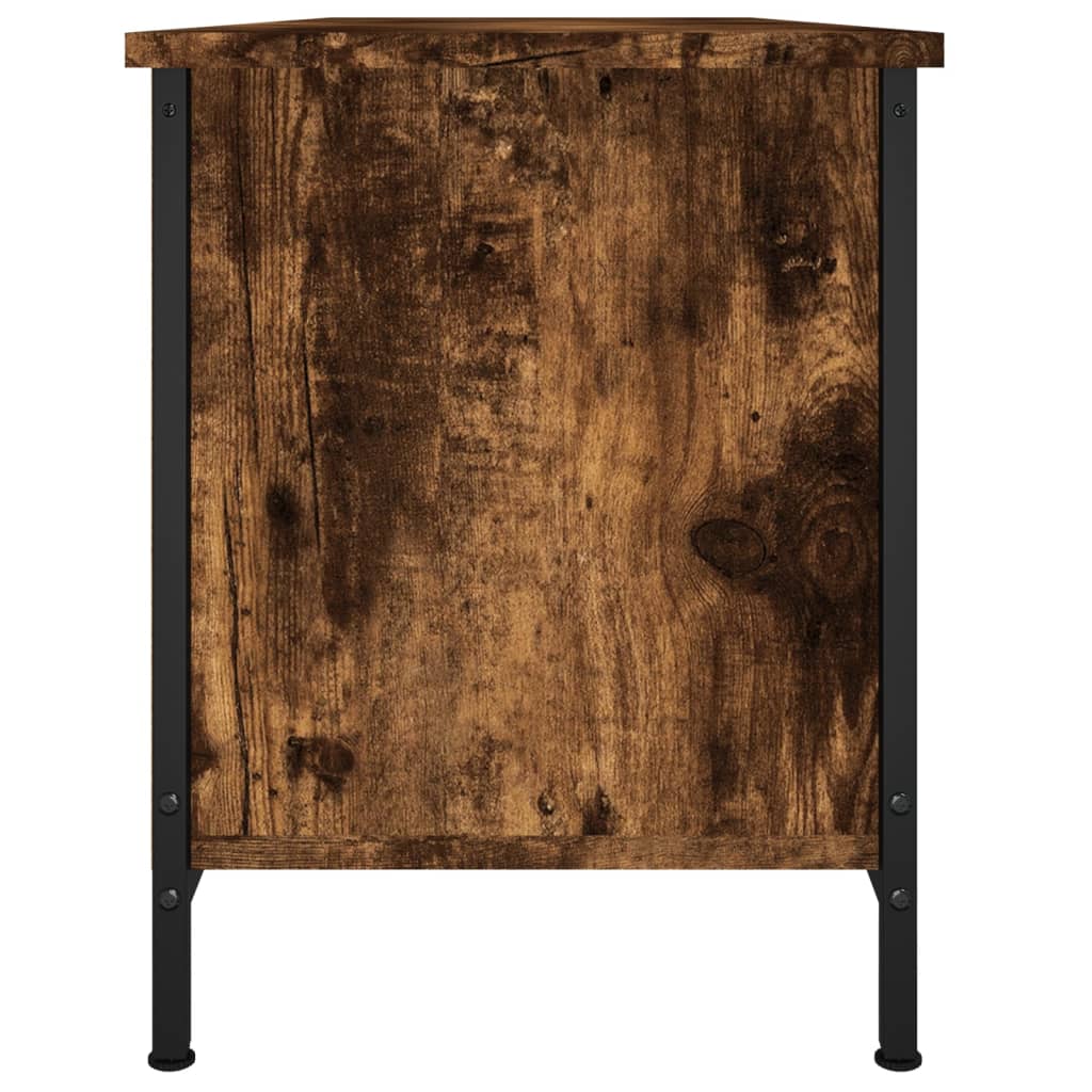 vidaXL Szafka pod telewizor, przydymiony dąb, 102x35x45 cm