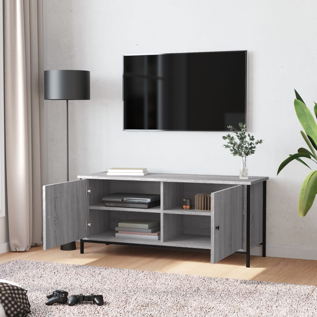 vidaXL Szafka pod telewizor, szary dąb sonoma, 102x35x45 cm