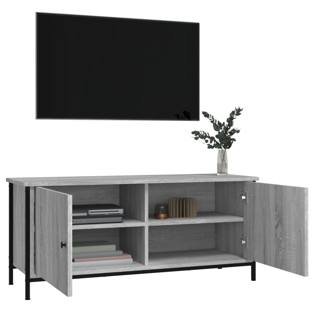 vidaXL Szafka pod telewizor, szary dąb sonoma, 102x35x45 cm