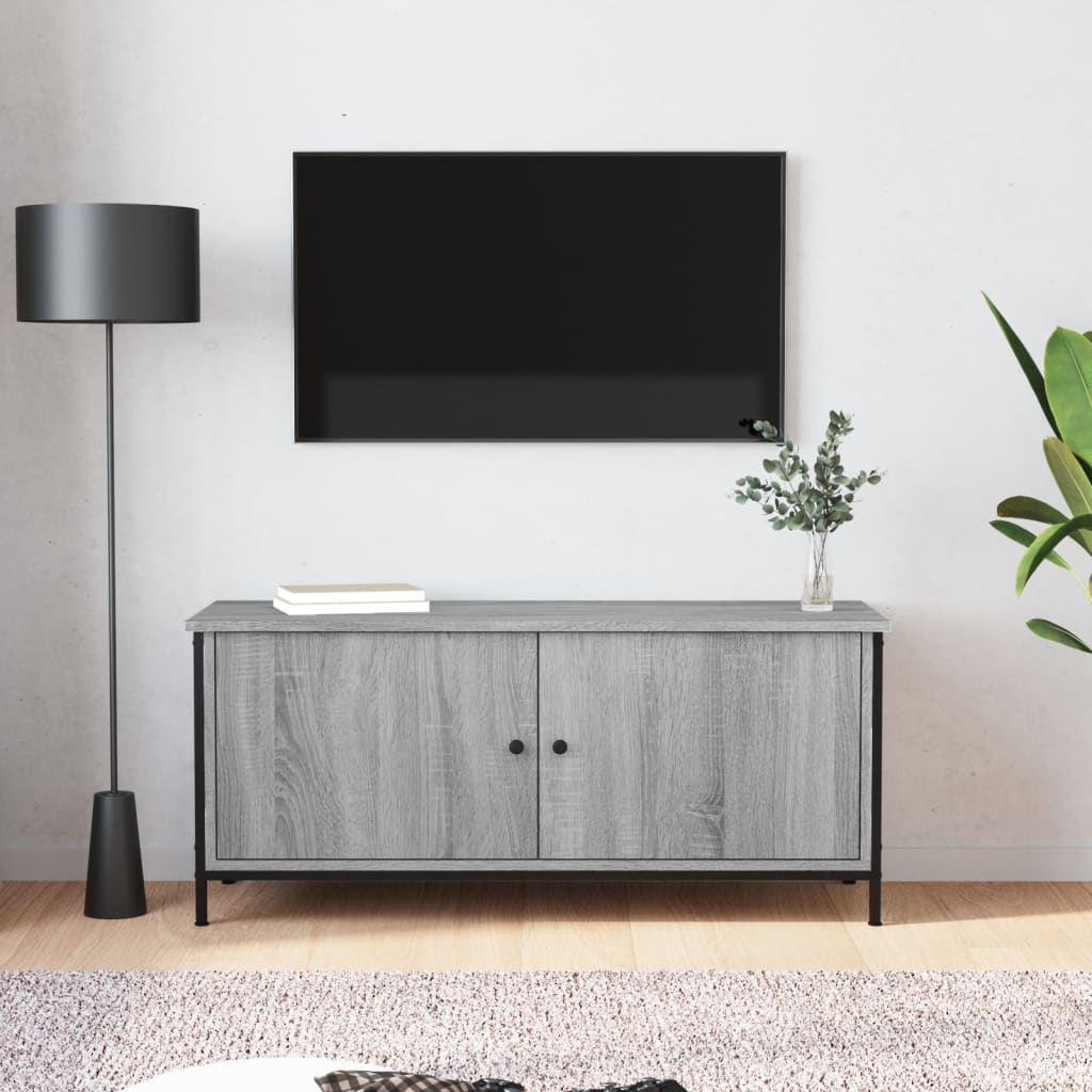vidaXL Szafka pod telewizor, szary dąb sonoma, 102x35x45 cm