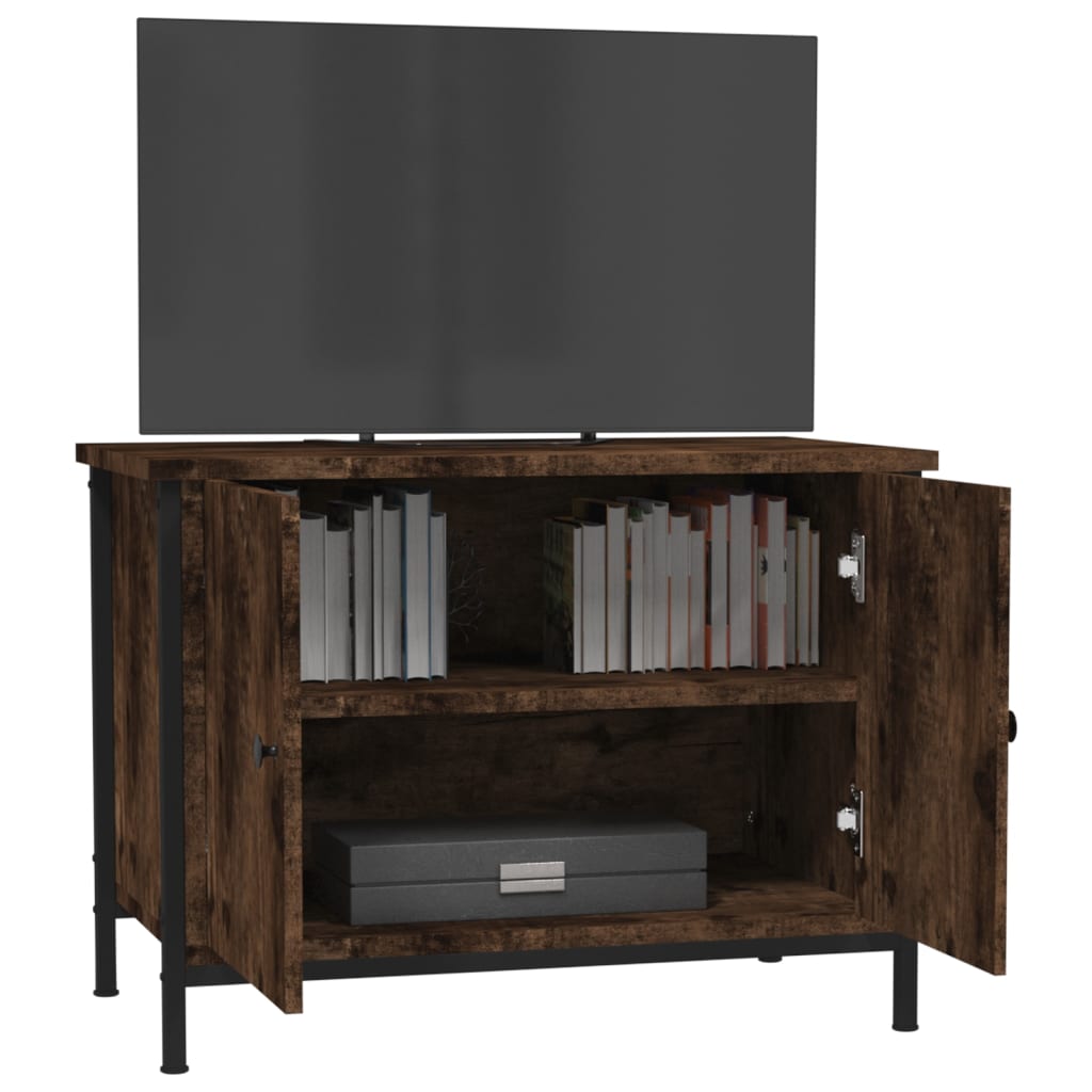 vidaXL Szafka pod TV, przydymiony dąb, 60x35x45 cm