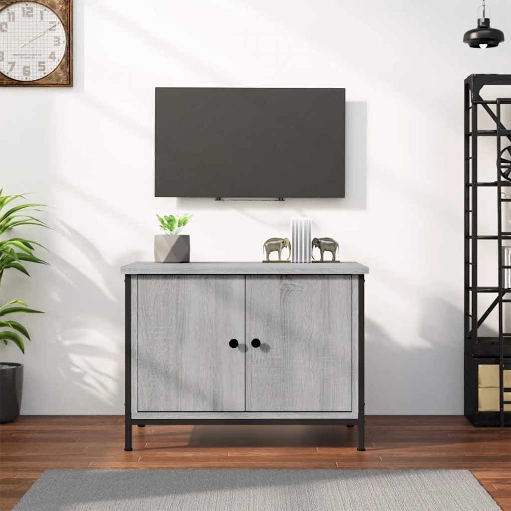 vidaXL Szafka TV z drzwiczkami, szary dąb sonoma, 60x35x45 cm