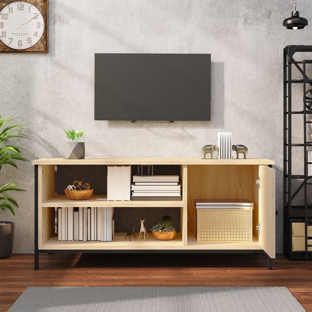 vidaXL Szafka pod TV, dąb sonoma, 100x40x45 cm materiał drewnopochodny
