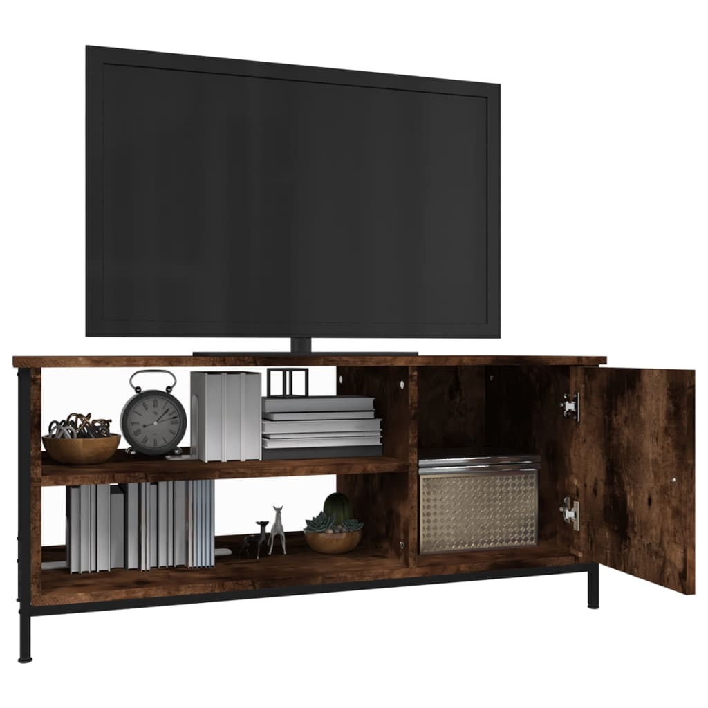 vidaXL Szafka pod telewizor, przydymiony dąb, 100x40x45 cm