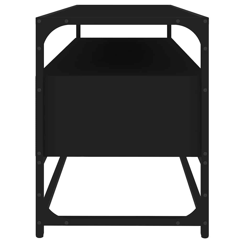 vidaXL Szafka pod TV, czarna, 100x35x45 cm, materiał drewnopochodny