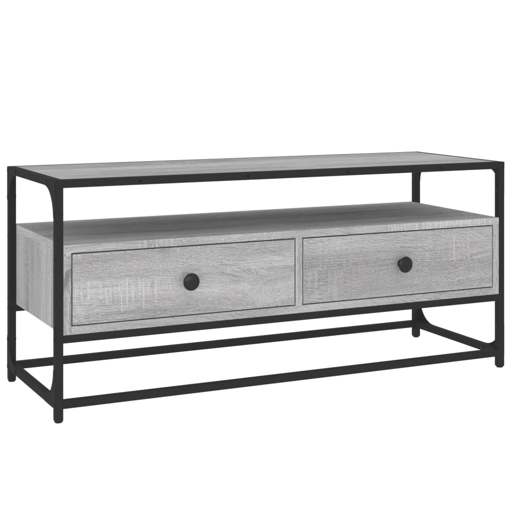 vidaXL Szafka pod TV, szary dąb sonoma, 100x35x45 cm
