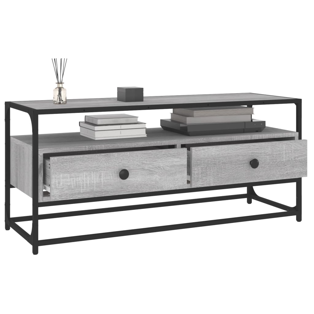 vidaXL Szafka pod TV, szary dąb sonoma, 100x35x45 cm