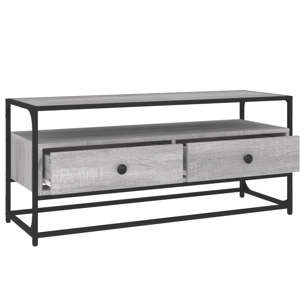 vidaXL Szafka pod TV, szary dąb sonoma, 100x35x45 cm