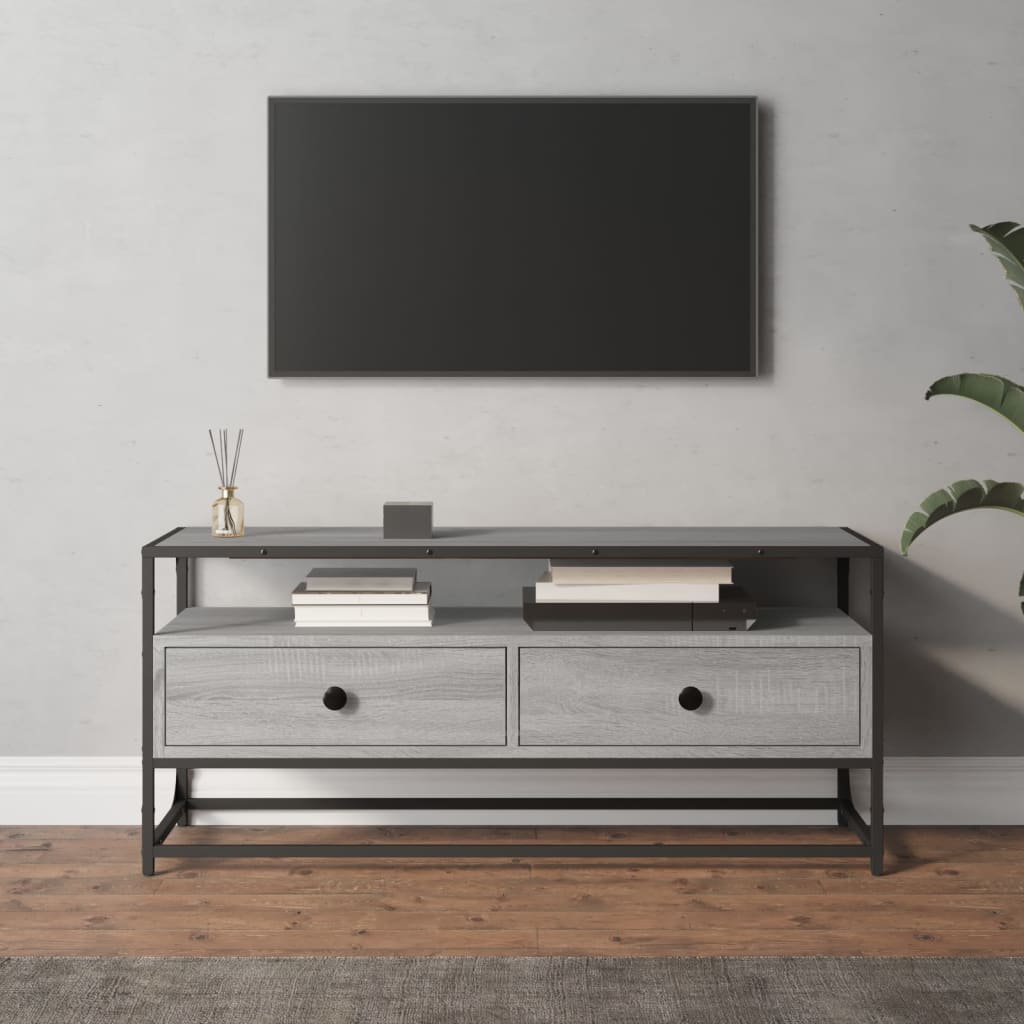vidaXL Szafka pod TV, szary dąb sonoma, 100x35x45 cm