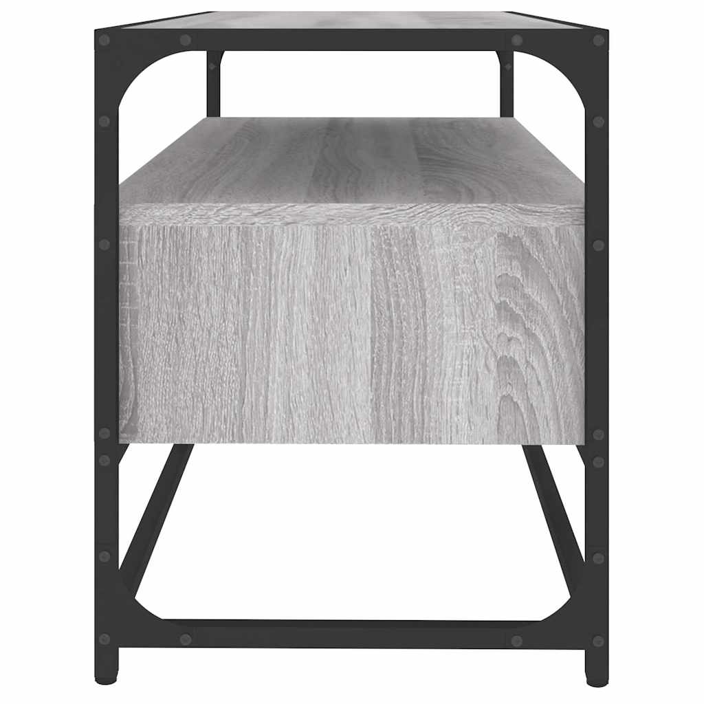 vidaXL Szafka pod telewizor, szary dąb sonoma, 80x35x45 cm