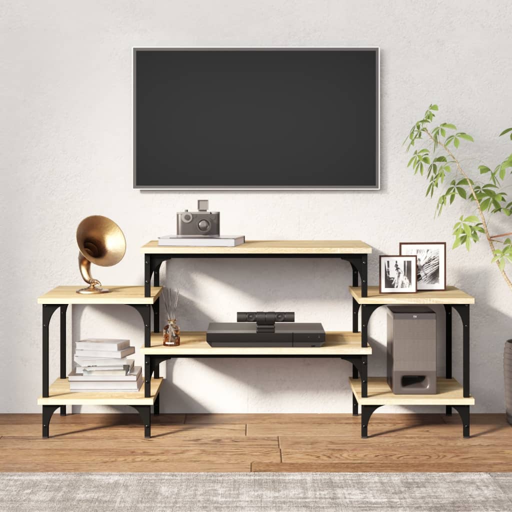vidaXL Szafka pod TV, dąb sonoma, 117x35x52cm, materiał drewnopochodny