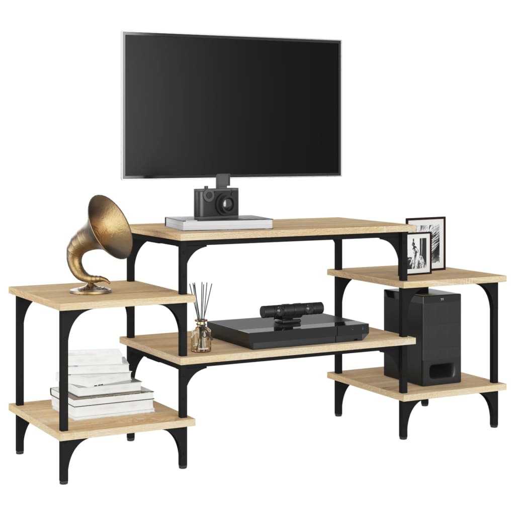 vidaXL Szafka pod TV, dąb sonoma, 117x35x52cm, materiał drewnopochodny