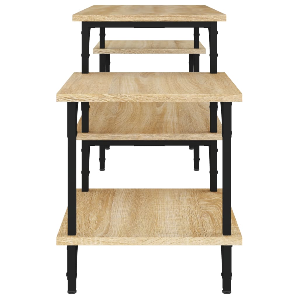 vidaXL Szafka pod TV, dąb sonoma, 117x35x52cm, materiał drewnopochodny