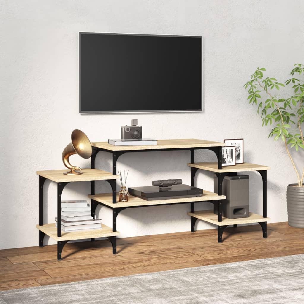vidaXL Szafka pod TV, dąb sonoma, 117x35x52cm, materiał drewnopochodny