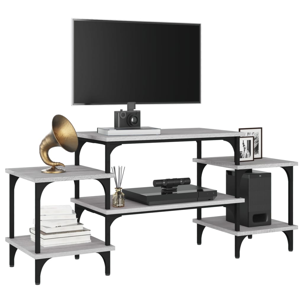 vidaXL Szafka pod TV, szary dąb sonoma, 117x35x52 cm