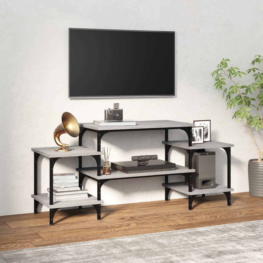 vidaXL Szafka pod TV, szary dąb sonoma, 117x35x52 cm