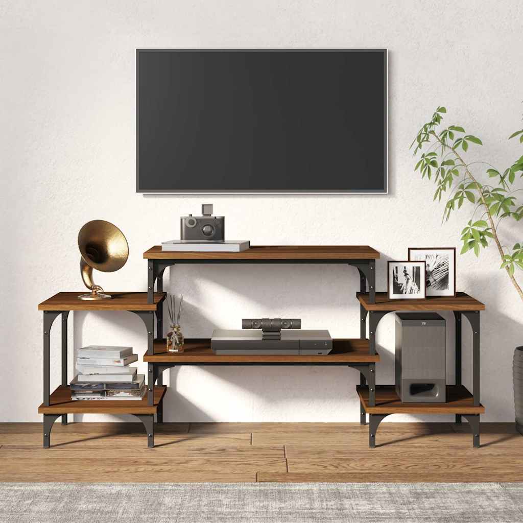 vidaXL Szafka pod telewizor, brązowy dąb, 117x35x52 cm