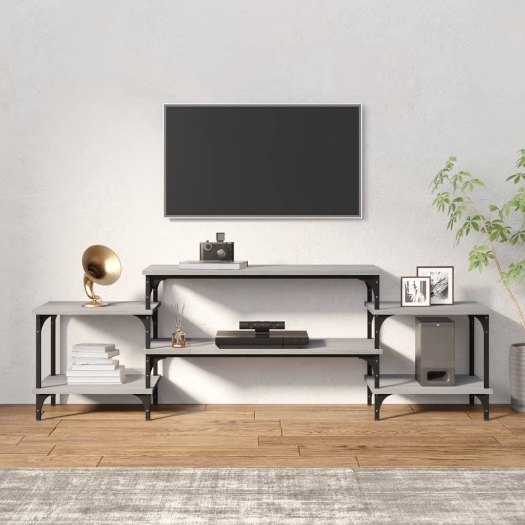 vidaXL Szafka pod TV, szary dąb sonoma, 157x35x52 cm