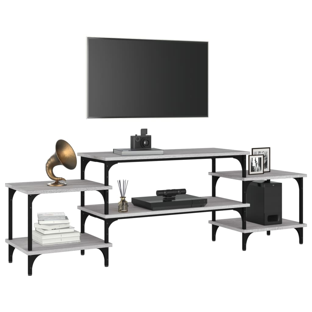 vidaXL Szafka pod TV, szary dąb sonoma, 157x35x52 cm