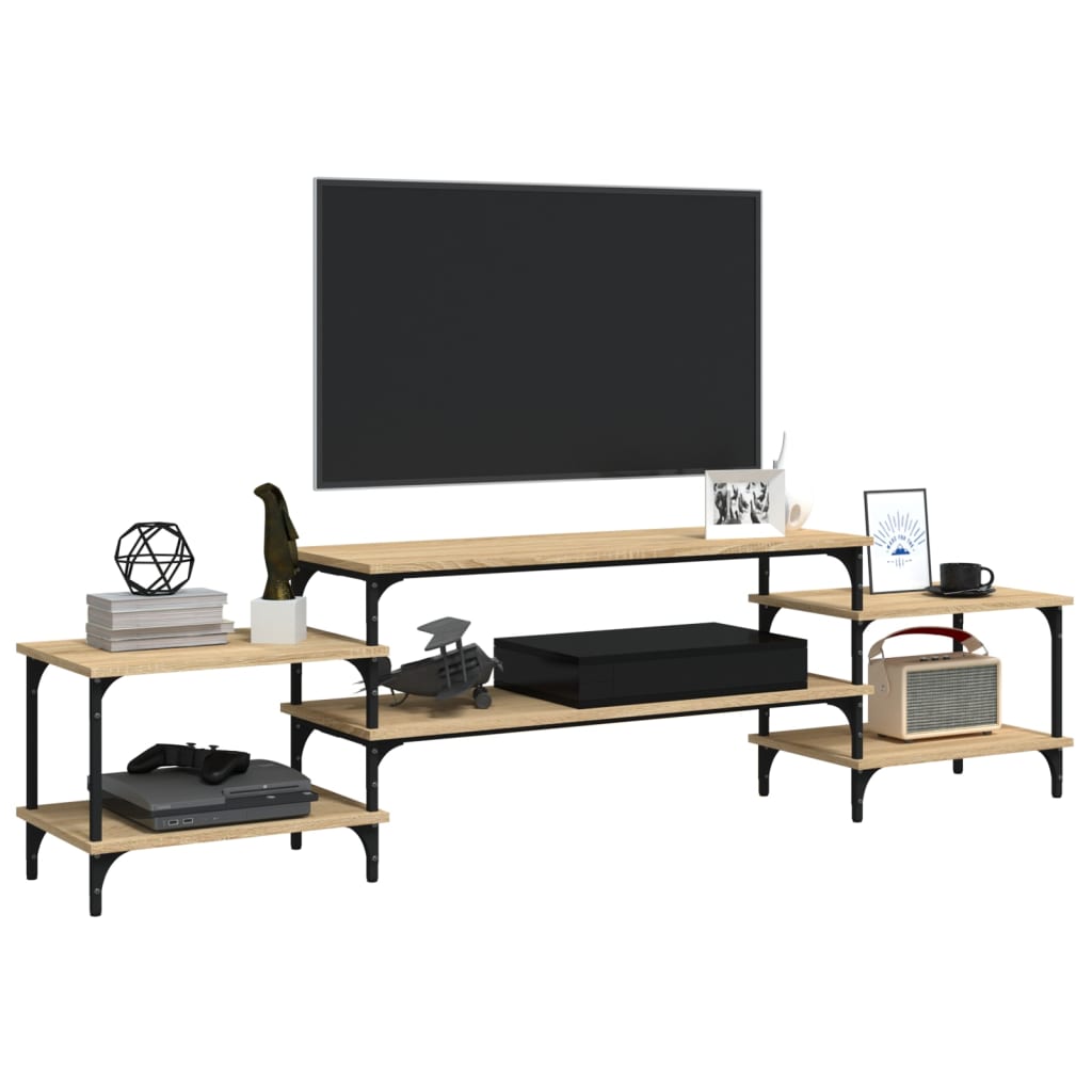 vidaXL Szafka pod TV, dąb sonoma, 197x35x52cm, materiał drewnopochodny