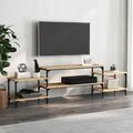 vidaXL Szafka pod TV, dąb sonoma, 197x35x52cm, materiał drewnopochodny