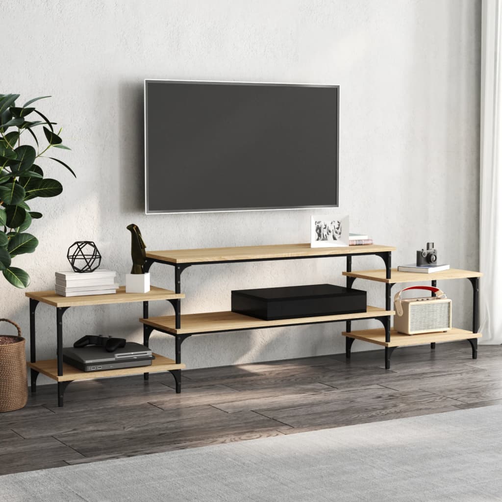vidaXL Szafka pod TV, dąb sonoma, 197x35x52cm, materiał drewnopochodny