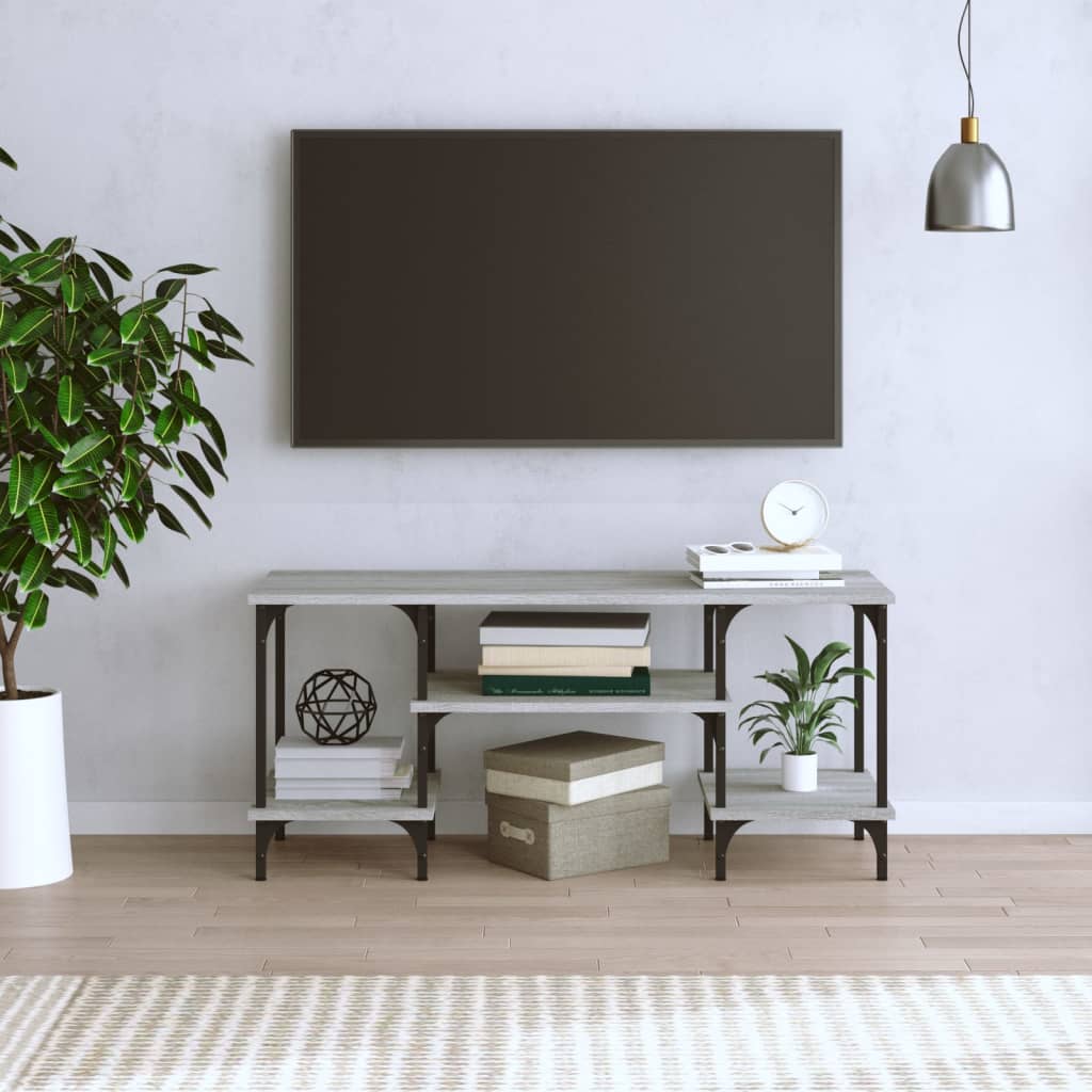 vidaXL Szafka pod TV, szary dąb sonoma, 102x35x45,5 cm