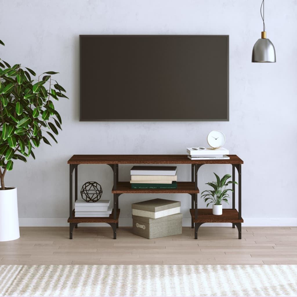 vidaXL Szafka pod TV, brązowy dąb, 102x35x45,5 cm