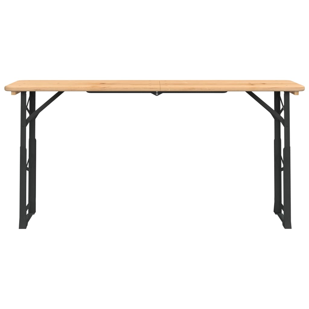 vidaXL Składany stół biesiadny, 170x50x75/105 cm, lite drewno jodłowe