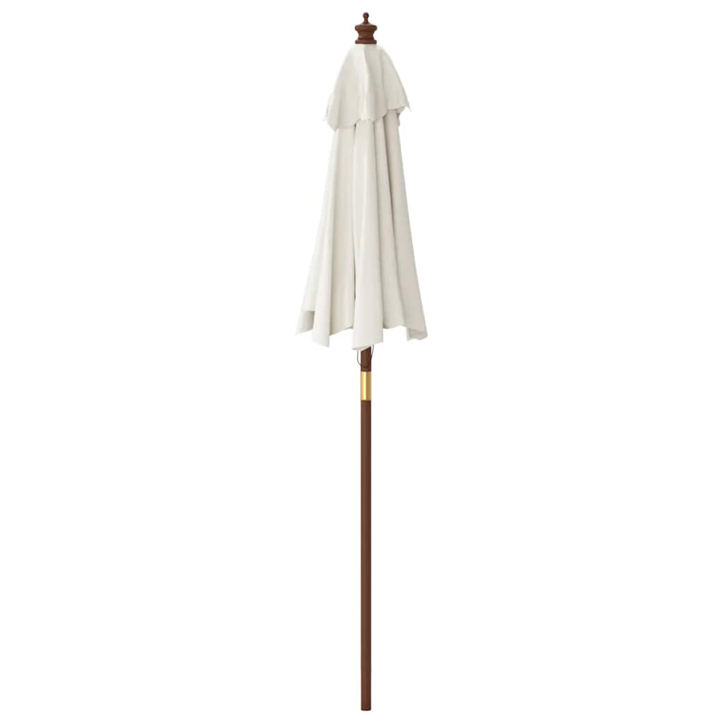 vidaXL Parasol ogrodowy na drewnianym słupku, piaskowy, 196x231 cm