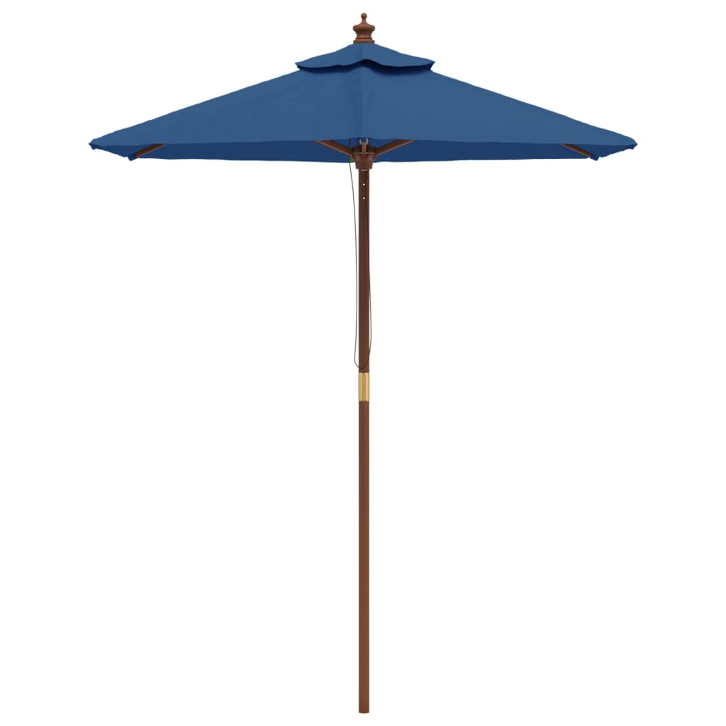 vidaXL Parasol ogrodowy na drewnianym słupku, lazurowy, 196x231 cm