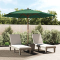 vidaXL Parasol ogrodowy na drewnianym słupku, zielony, 299x240 cm