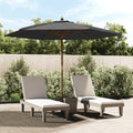 vidaXL Parasol ogrodowy na drewnianym słupku, antracytowy, 299x240 cm