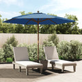 vidaXL Parasol ogrodowy na drewnianym słupku, lazurowy, 299x240 cm