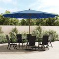 vidaXL Parasol ogrodowy na drewnianym słupku, lazurowy, 400x273 cm