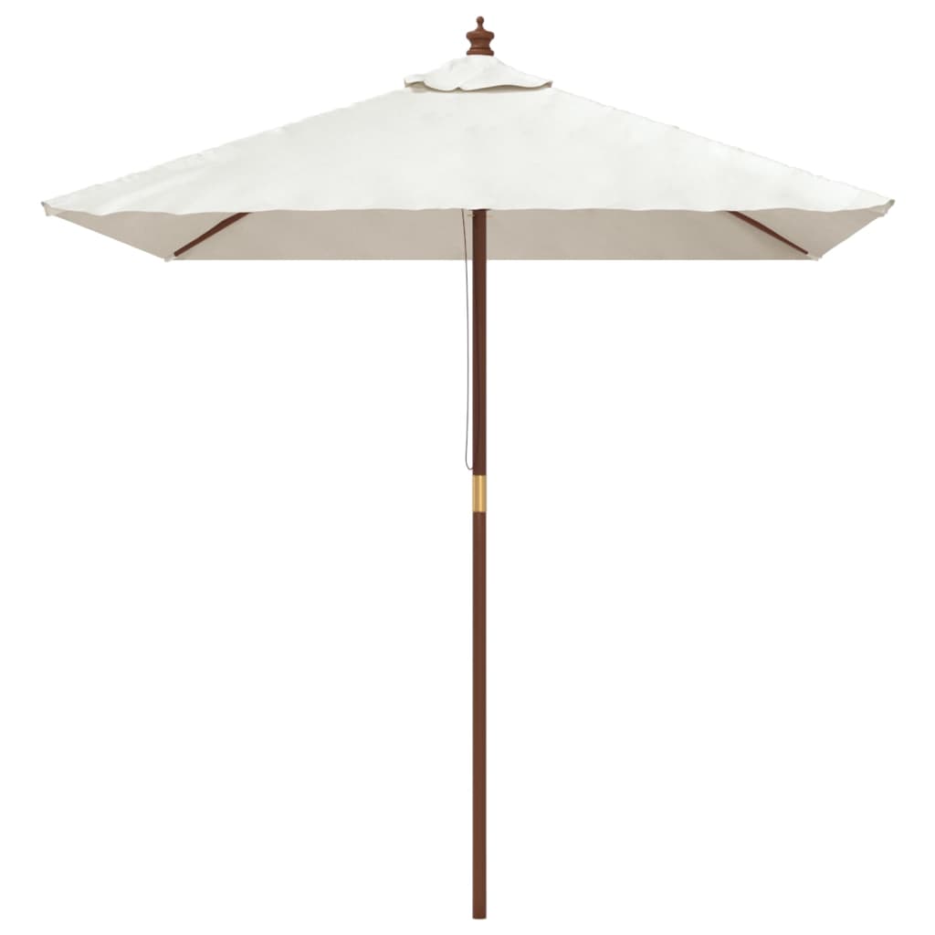 vidaXL Parasol ogrodowy na drewnianym słupku, piaskowy, 198x198x231 cm