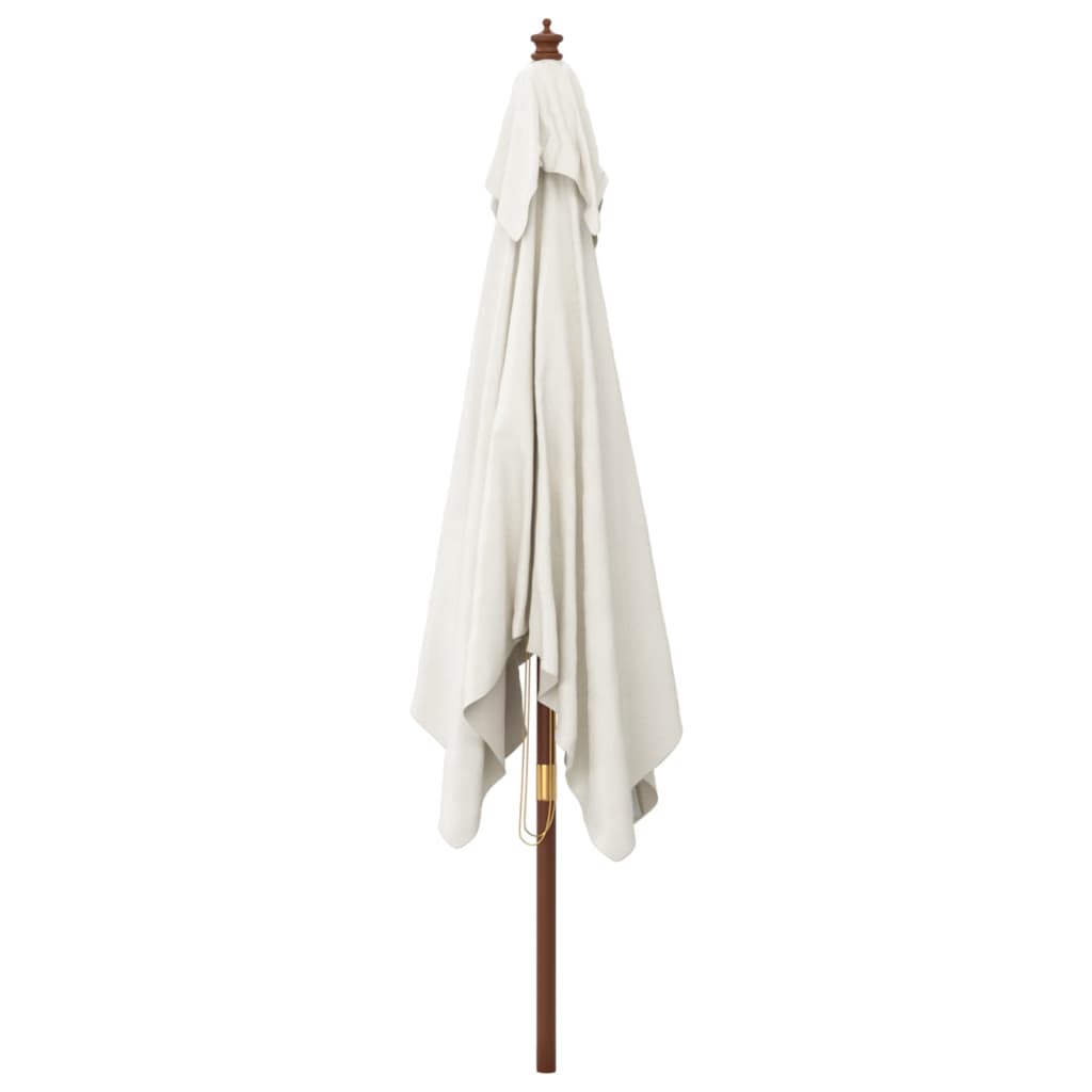 vidaXL Parasol ogrodowy na drewnianym słupku, piaskowy, 300x300x273 cm