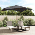 vidaXL Parasol ogrodowy na drewnianym słupku, czarny, 300x300x273 cm