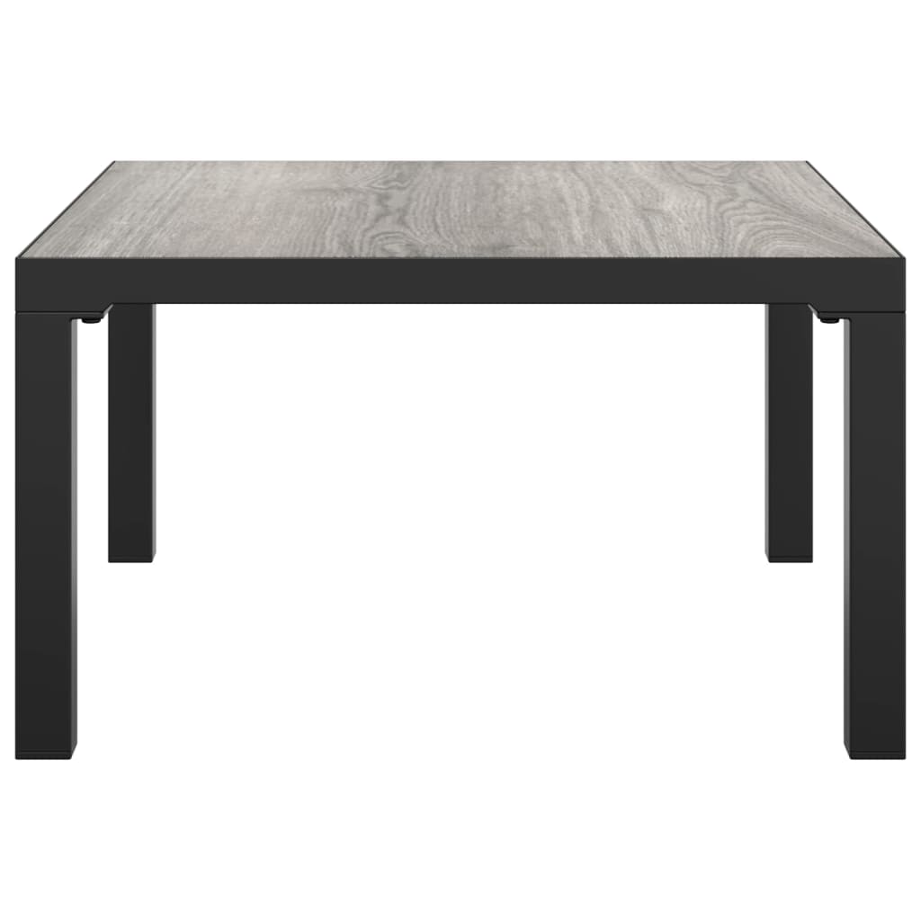 vidaXL Ogrodowy stolik kawowy, szary, 55x55x31 cm, DPC i stal