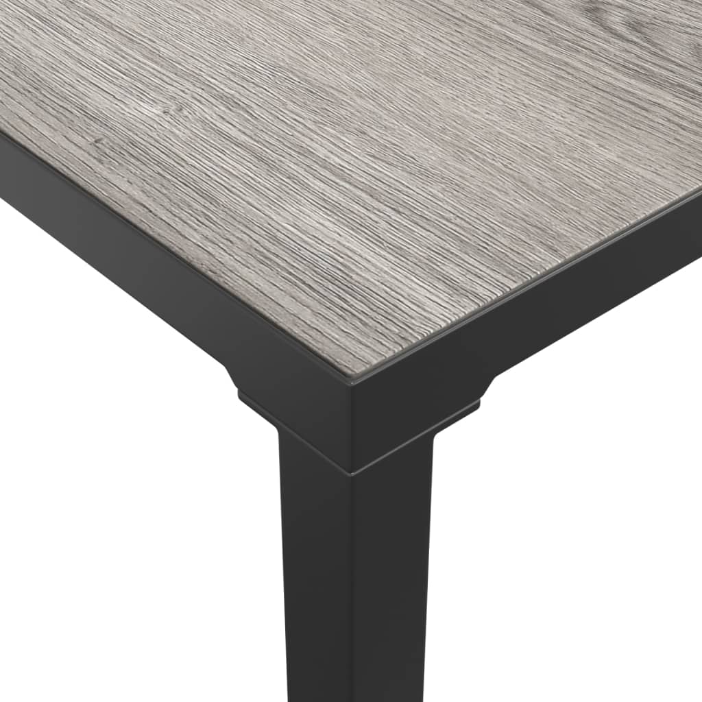 vidaXL Ogrodowy stolik kawowy, szary, 55x55x31 cm, DPC i stal