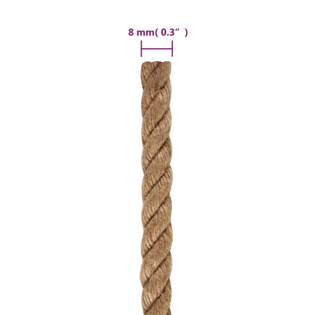 vidaXL Sznur jutowy, 25 m długości, 8 mm grubości