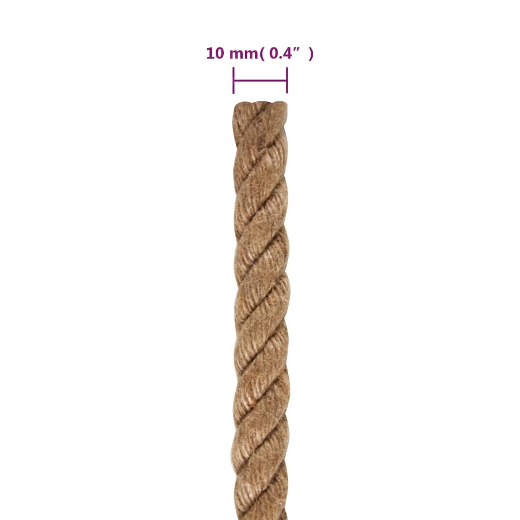 vidaXL Sznur jutowy, 50 m długości, 10 mm grubości
