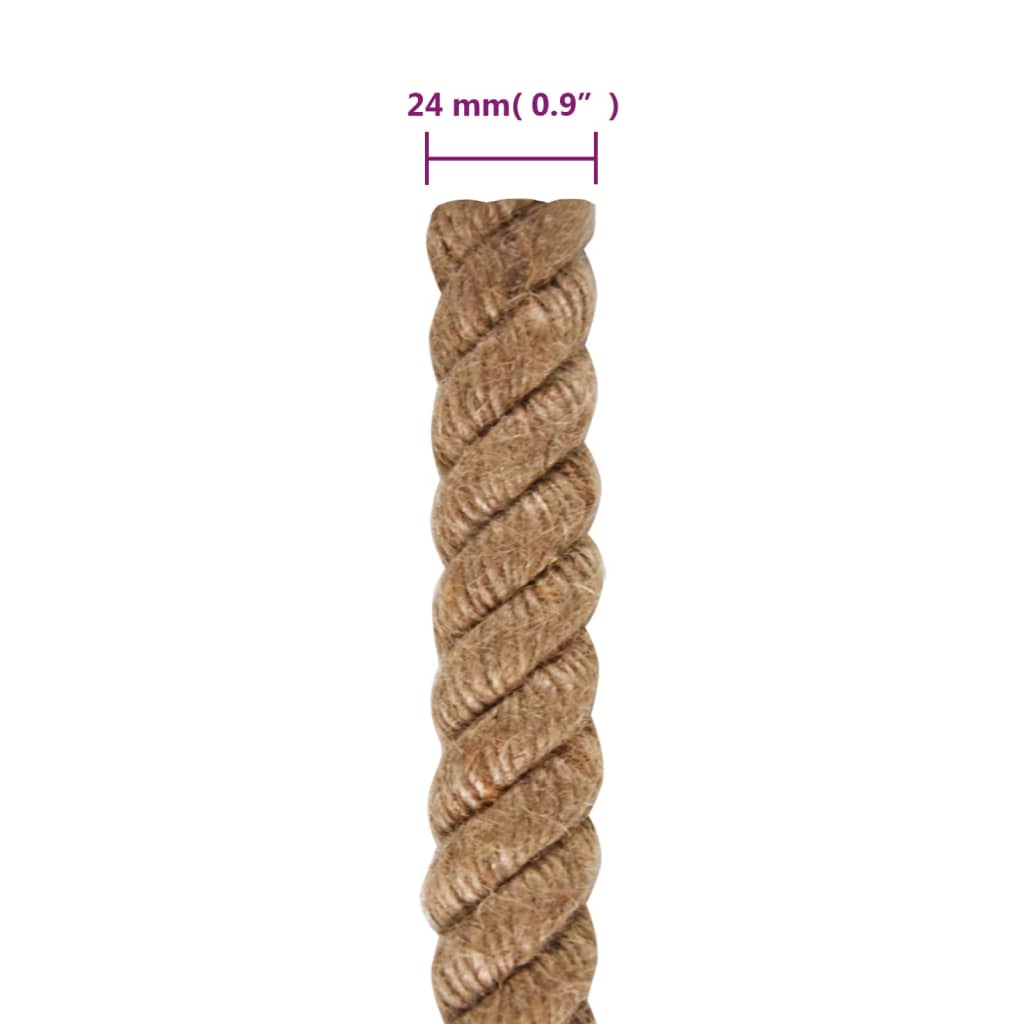 vidaXL Sznur jutowy, 25 m długości, 24 mm grubości