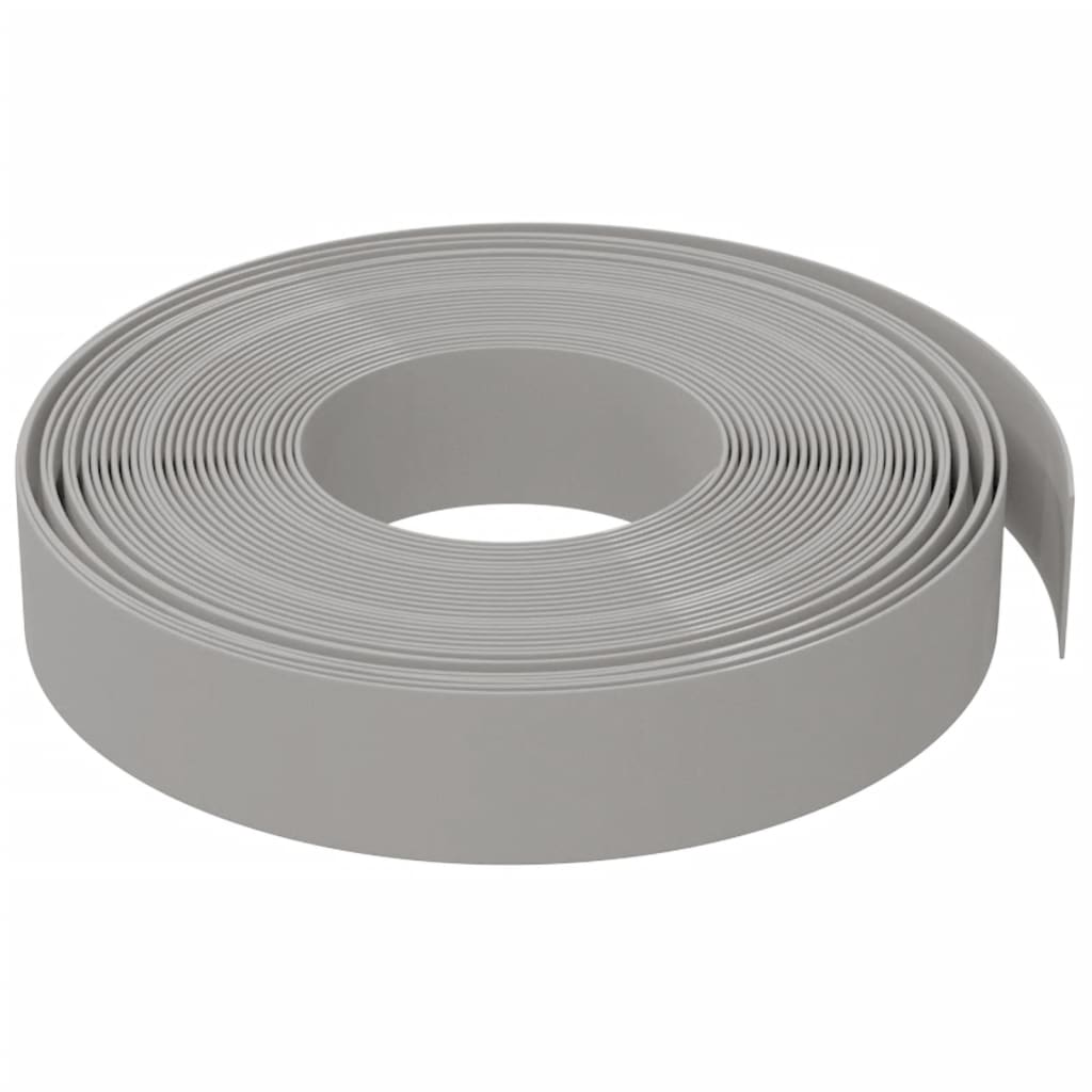 vidaXL Obrzeże ogrodowe, szare, 10 m, 10 cm, polietylen