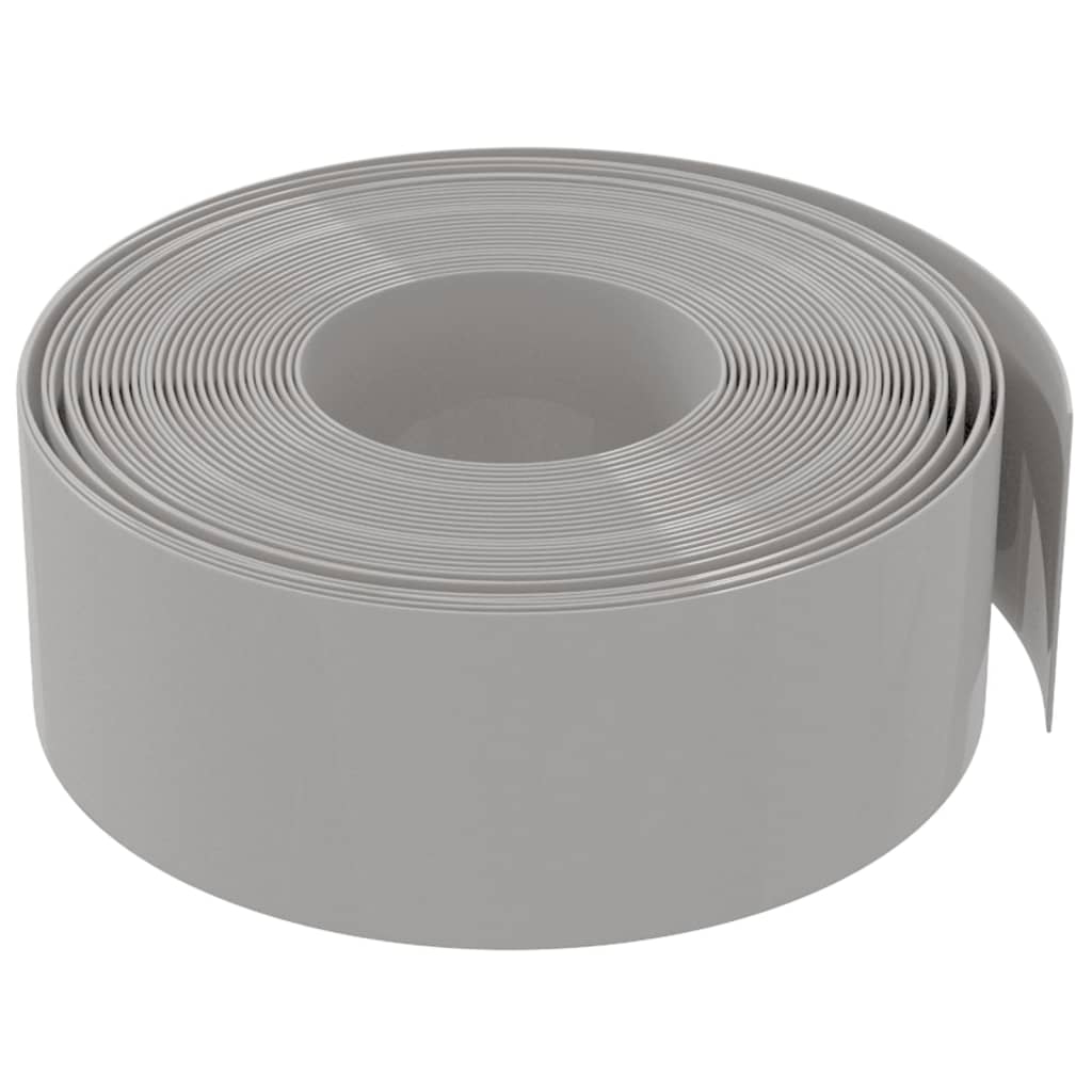 vidaXL Obrzeże ogrodowe, szare, 10 m, 20 cm, polietylen