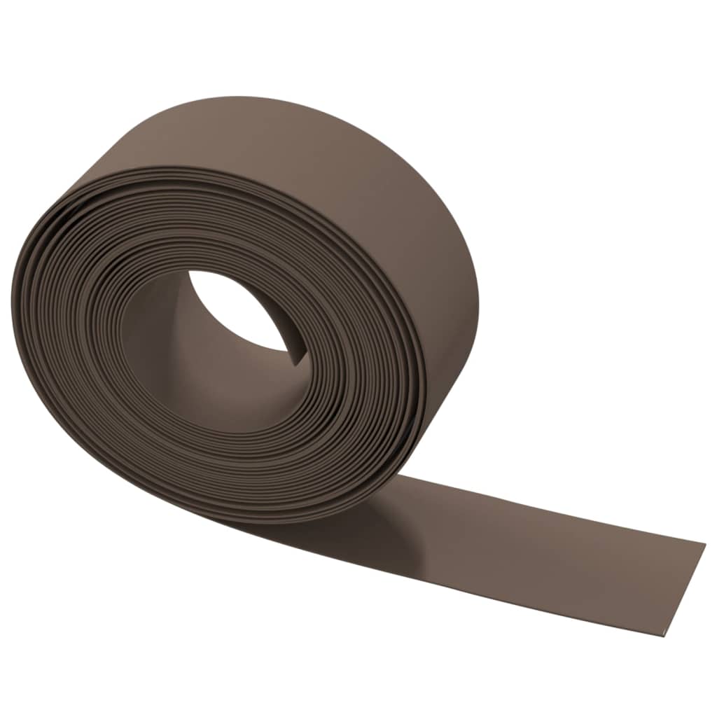 vidaXL Obrzeże ogrodowe, brązowe, 10 m, 20 cm, polietylen