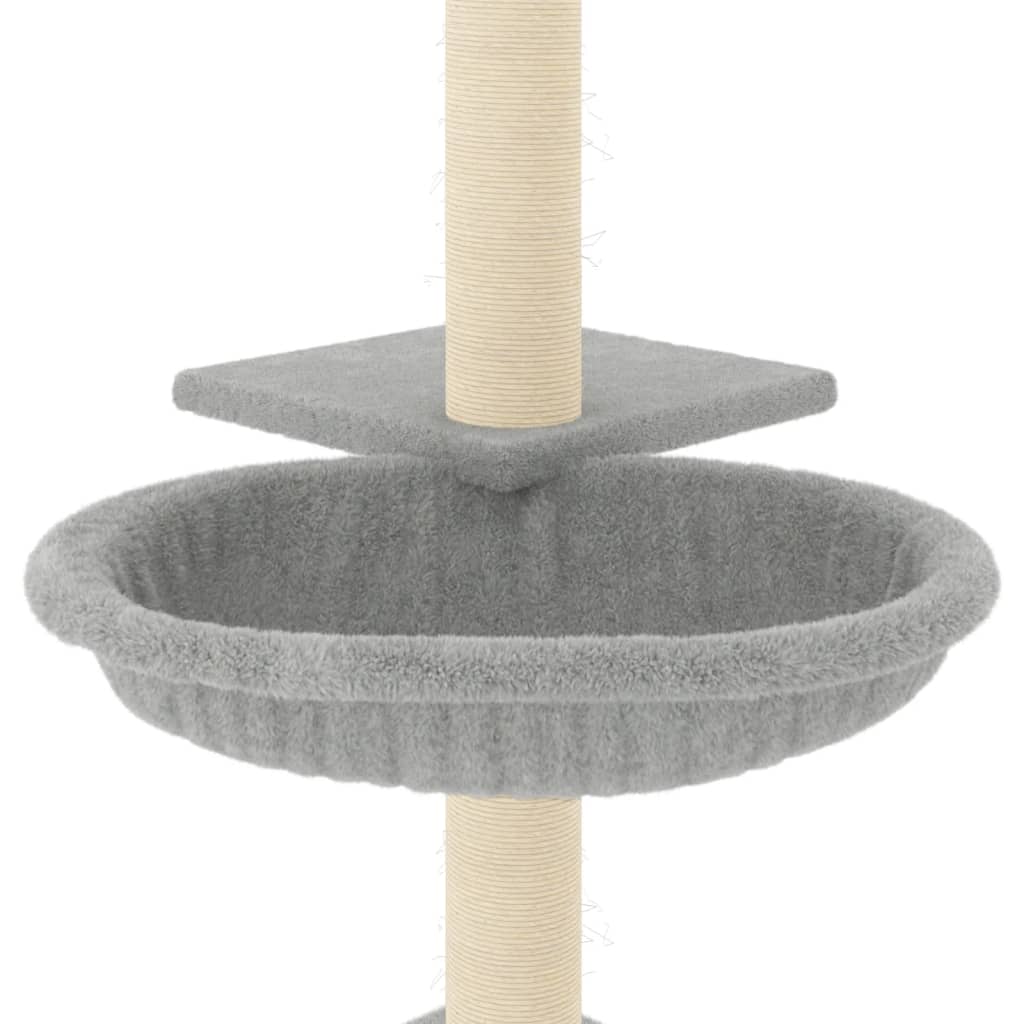 vidaXL Drapak dla kota z sizalowymi słupkami, jasnoszary, 72 cm