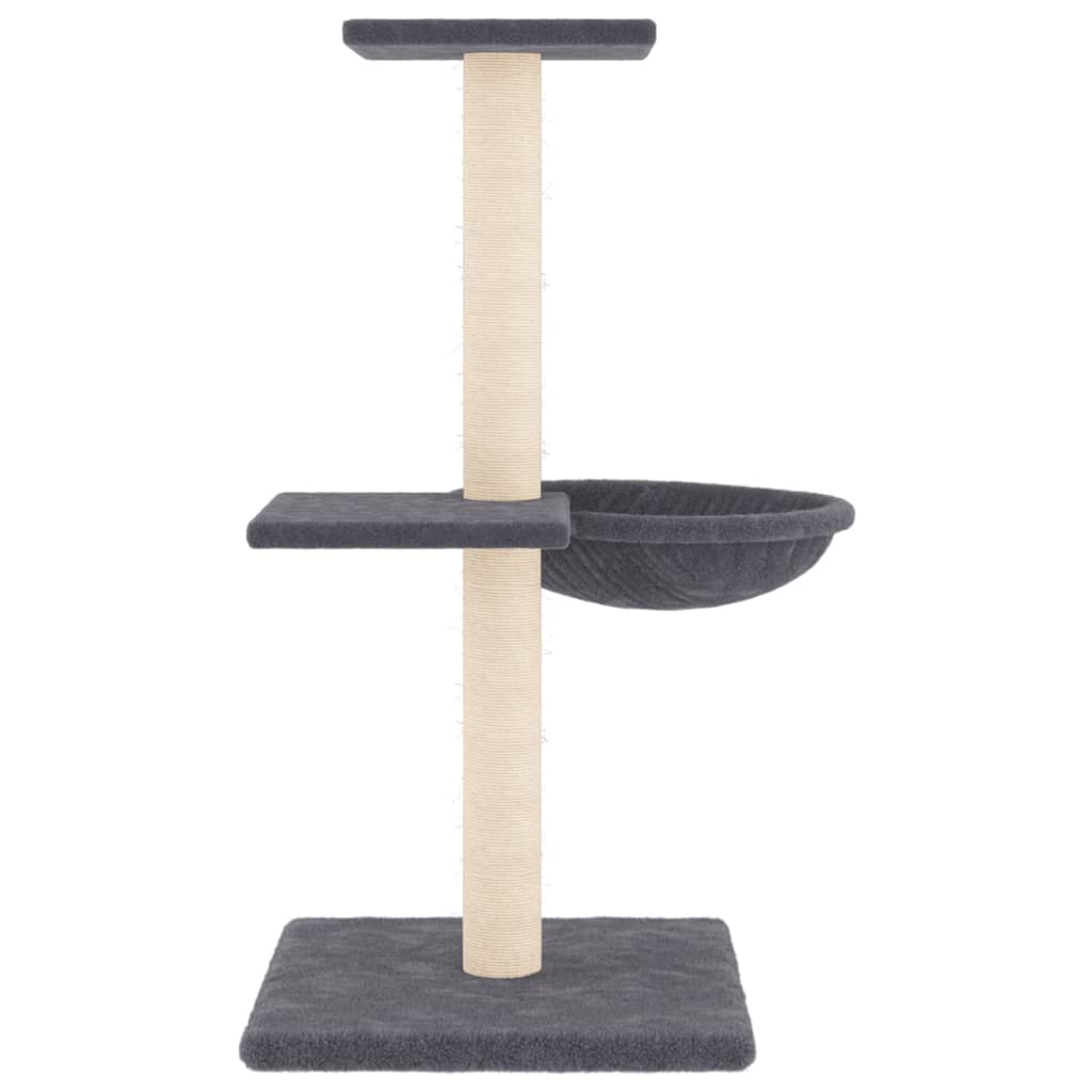 vidaXL Drapak dla kota z sizalowymi słupkami, ciemnoszary, 72 cm