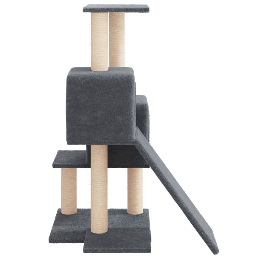 vidaXL Drapak dla kota z sizalowymi słupkami, ciemnoszary, 82 cm