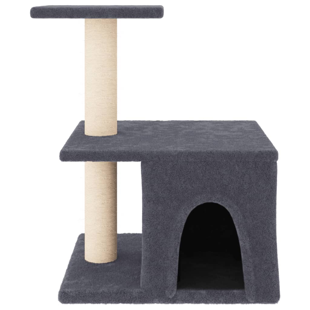 vidaXL Drapak dla kota z sizalowymi słupkami, ciemnoszary, 48 cm